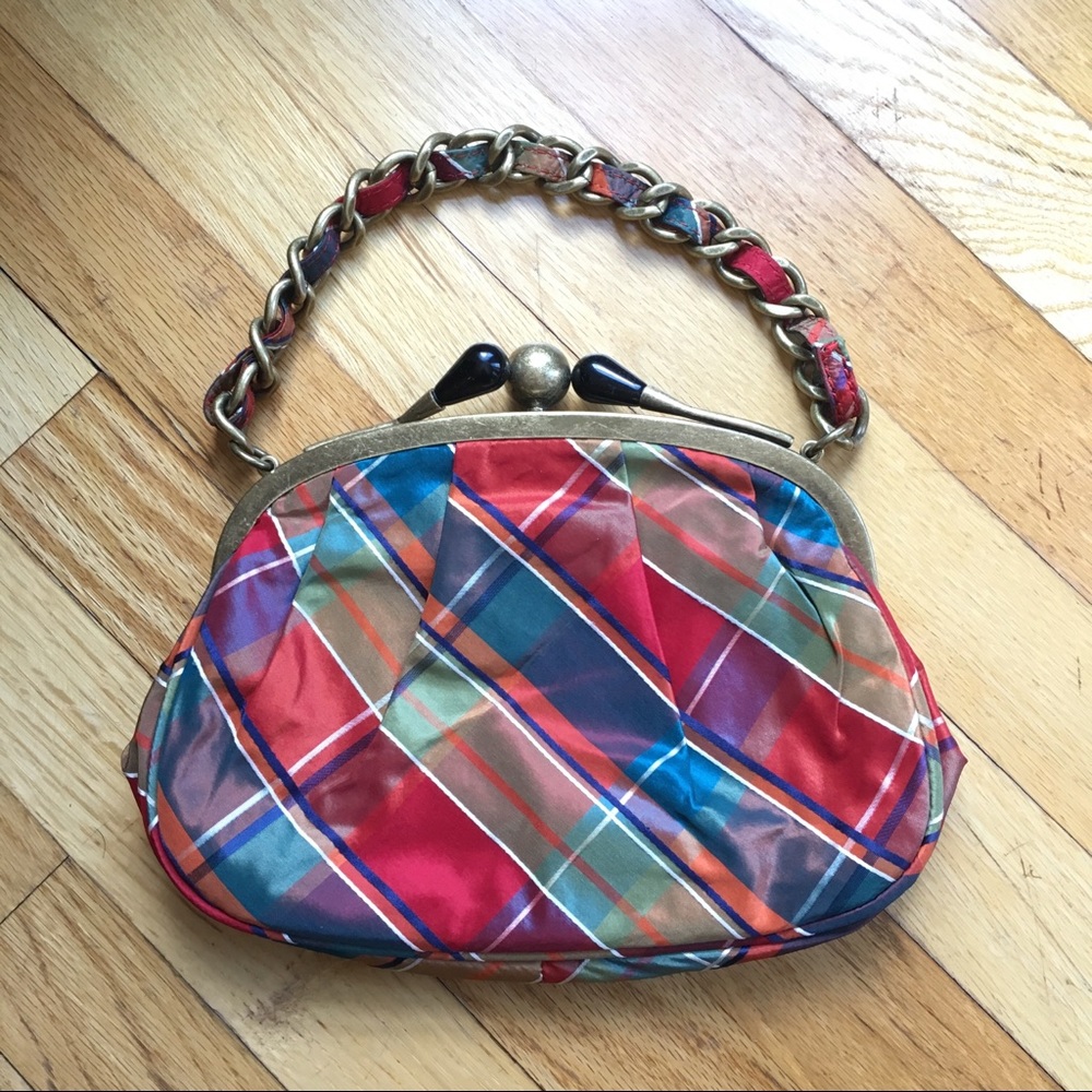 NWT J. Crew Plaid Mini Bag